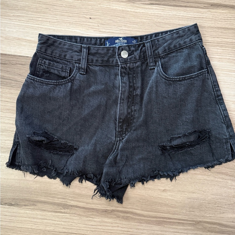 Hollister Women's Dark Gray Jean Shorts